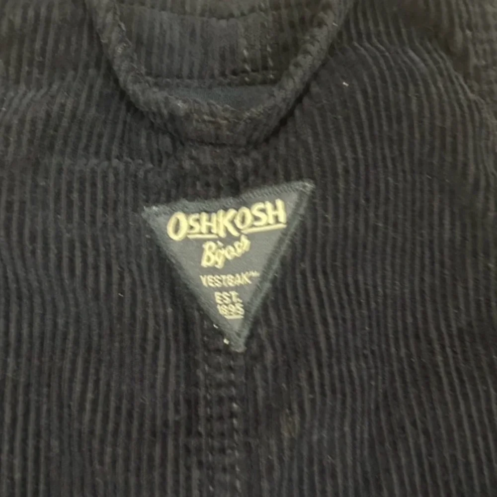 OshKosh B'gosh 3T Navy Corduroy Carpenter Overalls Kids Unisex Bib Preppy NWT